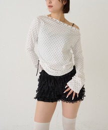 WHO'S WHO gallery | スタッズオフショルL/Sトップス(ドット/ボーダー)(Tシャツ/カットソー)