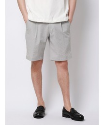 FLAT（フラット）の「FLAT タックハーフパンツ ウォッシャブル ストレッチ ドライシアサッカー 無地（スラックス）」