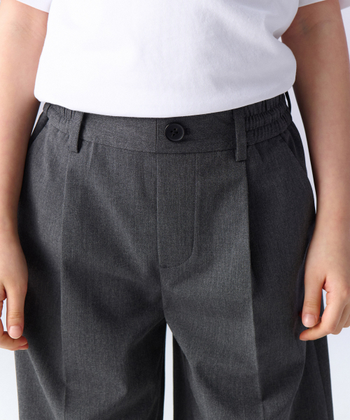 MUSINSA STANDARD KIDS（ムシンサスタンダードキッズ）の「ワイドバンディングスラックス [ミディアムグレー]（その他パンツ・レディース・その他・110/120/130/140/150/160）」の4枚目の写真