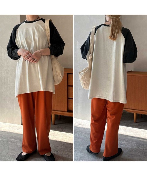 zena(ジェナ)の「コットンラグランビッグTee(Tシャツ/カットソー・レディース・チャコール/グレイッシュベージュ・FREE)」の18枚目の写真