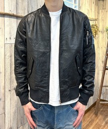 BEATJIVE（ビートジャイブ）の「MA-1 再構築 革ジャン レザージャケット SDGs メンズ（MA-1）」