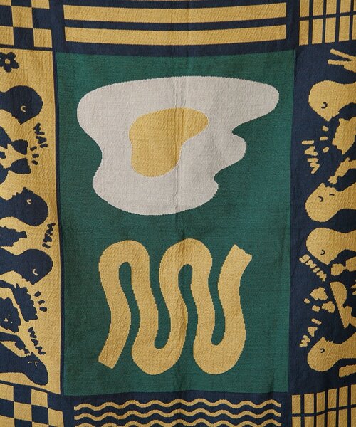 BIRTHDAY BAR（バースデイバー）の「【クリエイター「FLINT MASON」× BIRTHDAY BAR 初コラボ！】POTLUCK PASTA PARTYスローケット（ブランケット・レディース・オレンジ/グリーン・0）」の13枚目の写真