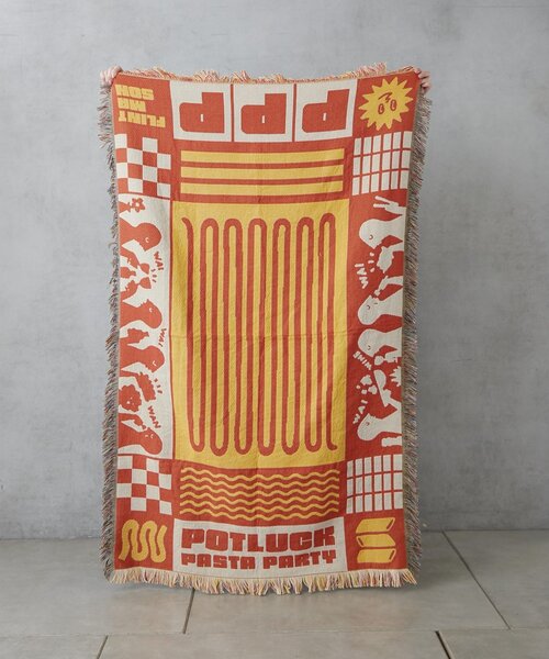 BIRTHDAY BAR（バースデイバー）の「【クリエイター「FLINT MASON」× BIRTHDAY BAR 初コラボ！】POTLUCK PASTA PARTYスローケット（ブランケット・レディース・オレンジ/グリーン・0）」の19枚目の写真