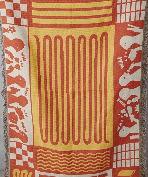 BIRTHDAY BAR（バースデイバー）の「【クリエイター「FLINT MASON」× BIRTHDAY BAR 初コラボ！】POTLUCK PASTA PARTYスローケット（ブランケット・レディース・オレンジ/グリーン・0）」の22枚目の写真