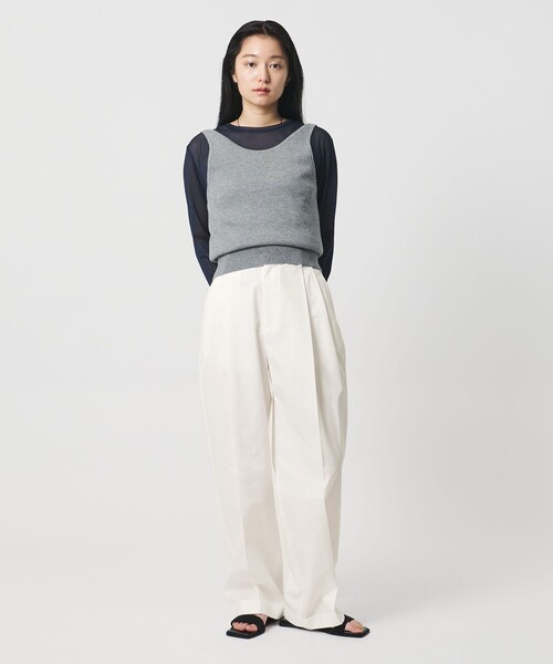 MARW UNITED ARROWS(マルゥ ユナイテッドアローズ)の「<MARW UNITED ARROWS>タック ダブル チノパンツ(チノパンツ・レディース・ブラック/ベージュ/オフホワイト・38/36)」の6枚目の写真