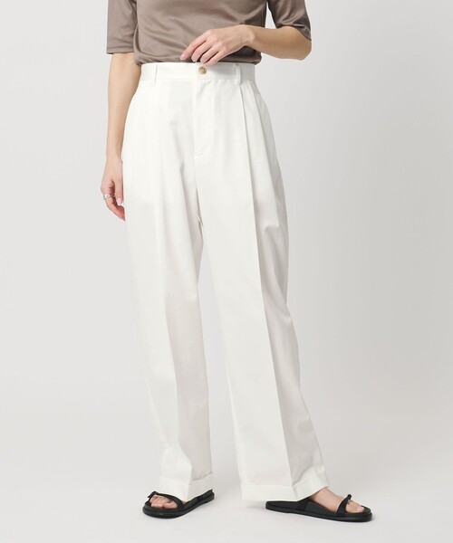 MARW UNITED ARROWS(マルゥ ユナイテッドアローズ)の「<MARW UNITED ARROWS>タック ダブル チノパンツ(チノパンツ・レディース・ブラック/ベージュ/オフホワイト・38/36)」の8枚目の写真