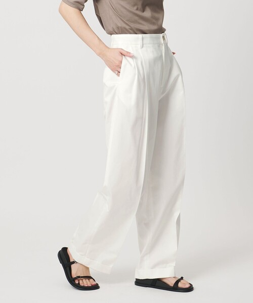 MARW UNITED ARROWS(マルゥ ユナイテッドアローズ)の「<MARW UNITED ARROWS>タック ダブル チノパンツ(チノパンツ・レディース・ブラック/ベージュ/オフホワイト・38/36)」の9枚目の写真