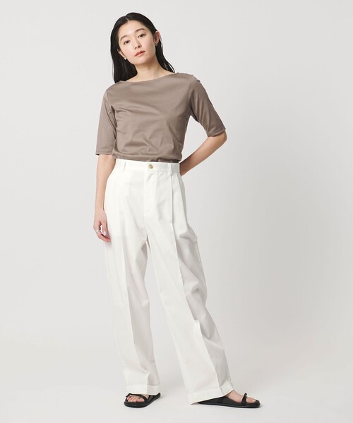 MARW UNITED ARROWS(マルゥ ユナイテッドアローズ)の「<MARW UNITED ARROWS>タック ダブル チノパンツ(チノパンツ・レディース・ブラック/ベージュ/オフホワイト・38/36)」の10枚目の写真
