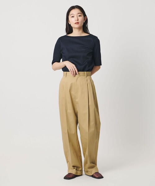 MARW UNITED ARROWS(マルゥ ユナイテッドアローズ)の「<MARW UNITED ARROWS>タック ダブル チノパンツ(チノパンツ・レディース・ブラック/ベージュ/オフホワイト・38/36)」の16枚目の写真