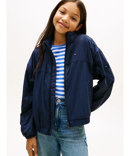 TOMMY HILFIGER（トミーヒルフィガー）の「KIDS ウィンドブレーカージャケット（ナイロンジャケット・キッズ・マルチ・130cm/160cm/150cm/140cm）」の3枚目の写真