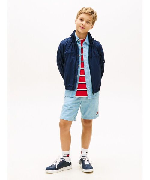 TOMMY HILFIGER（トミーヒルフィガー）の「KIDS ウィンドブレーカージャケット（ナイロンジャケット・キッズ・マルチ・130cm/160cm/150cm/140cm）」の4枚目の写真