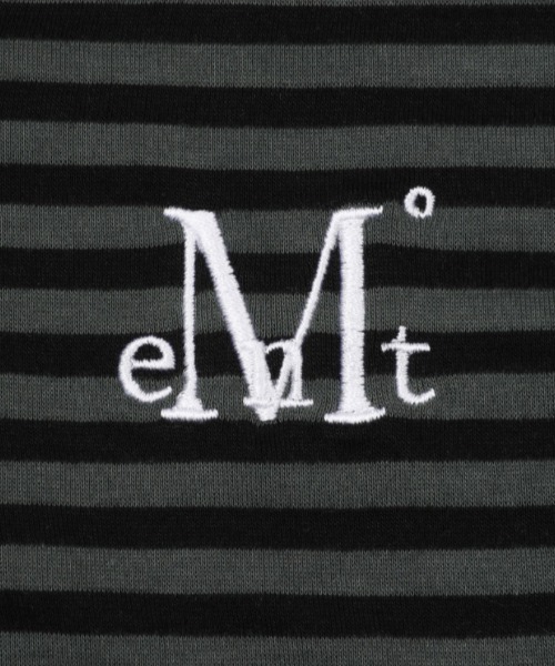 MUCENT(ムセント)の「A'GEM/9 × .kom 『MUCENT/ムセント』 ASTON STRIPE SLIM HOOD T/ボーダースリームフーディートップス(Tシャツ/カットソー・レディース・ブラック×グレー・FREE)」の4枚目の写真