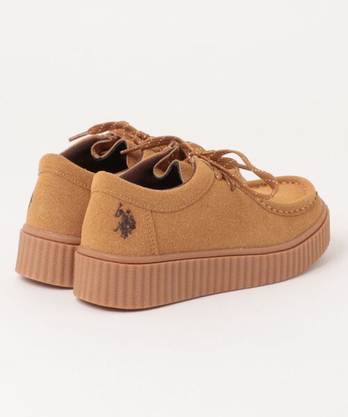 U.S. POLO ASSN.(ユーエスポロアッスン)の「【U.S.POLO ASSN.】ユーエスポロアッスン 厚底モカシンシューズ PLL00954(モカシン/デッキシューズ・レディース・ブラック/ベージュ・23.0cm/23.5cm/24.0cm/24.5cm)」の3枚目の写真