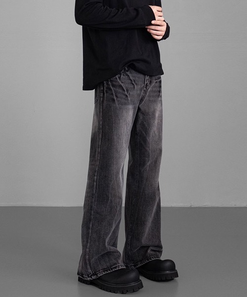Ressaca（レサーカ）の「ルーズストレートデニムパンツ（デニムパンツ・メンズ・ブラック/ブルー・M/L/XL）」の14枚目の写真