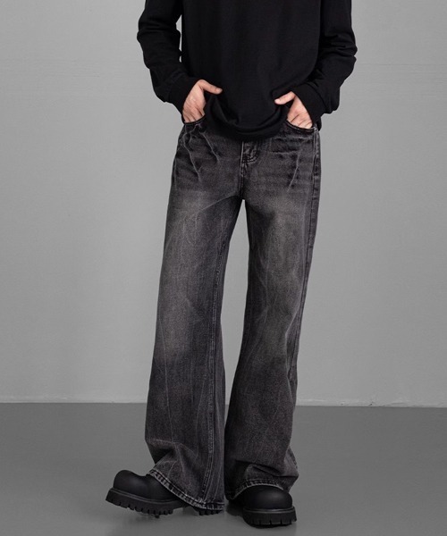 Ressaca（レサーカ）の「ルーズストレートデニムパンツ（デニムパンツ・メンズ・ブラック/ブルー・M/L/XL）」の11枚目の写真