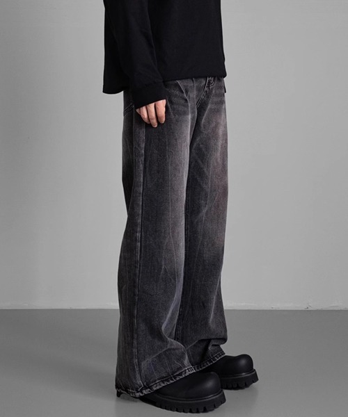 Ressaca（レサーカ）の「ルーズストレートデニムパンツ（デニムパンツ・メンズ・ブラック/ブルー・M/L/XL）」の15枚目の写真