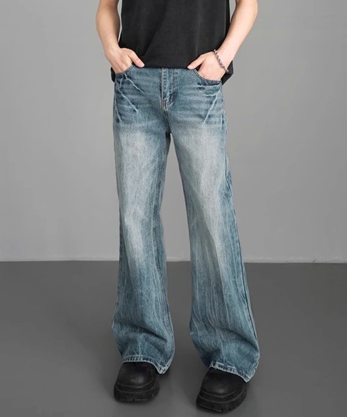 Ressaca（レサーカ）の「ルーズストレートデニムパンツ（デニムパンツ・メンズ・ブラック/ブルー・M/L/XL）」の3枚目の写真