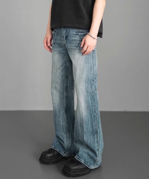 Ressaca（レサーカ）の「ルーズストレートデニムパンツ（デニムパンツ・メンズ・ブラック/ブルー・M/L/XL）」の6枚目の写真