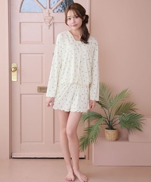 aimerfeel（エメフィール）の「小花柄 カーディガン付き 長袖 3点セット（ルームウェア/パジャマ）」