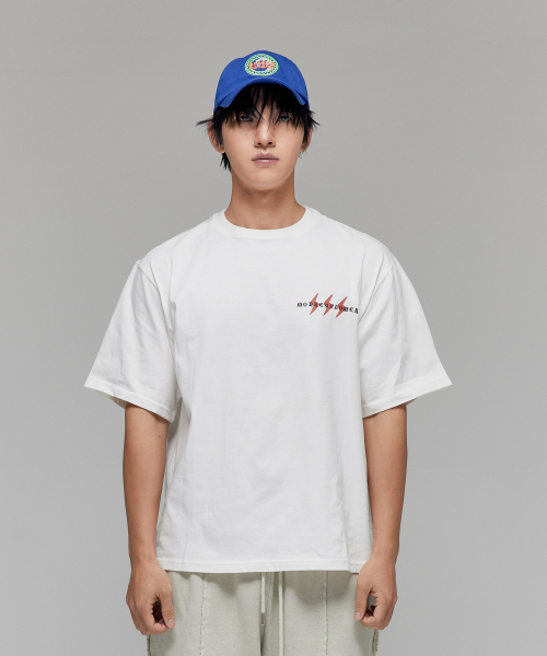 Monkey Flower(モンキーフラワー)の「共用ピーチツリーハーフTシャツ/MS0WTS28U ホワイト(Tシャツ/カットソー・メンズ・その他・LARGE/X-LARGE)」の1枚目の写真