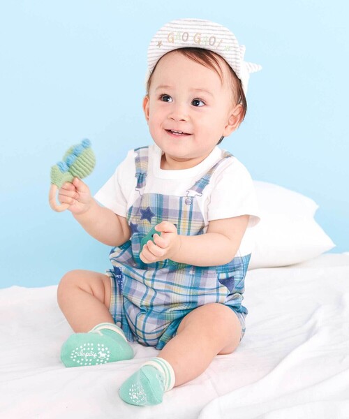 SLAP SLIP BABY（スラップスリップベビー）の「クマ&恐竜キャップベビー(46~48cm)（その他ベビー用品・キッズ・グリーン/ベージュ・48cm/46cm）」の3枚目の写真