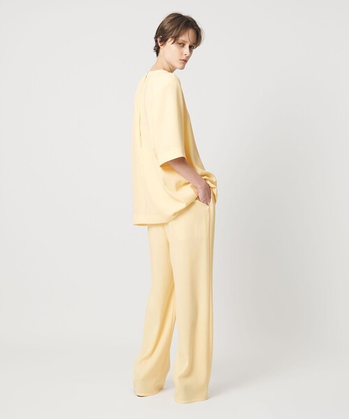 AEWEN MATOPH（イウエン マトフ）の「＜AEWEN MATOPH＞バックサテンイージーパンツ ‐ ウォッシャブル ‐（その他パンツ・レディース・ブラック/イエロー・36/38）」の8枚目の写真