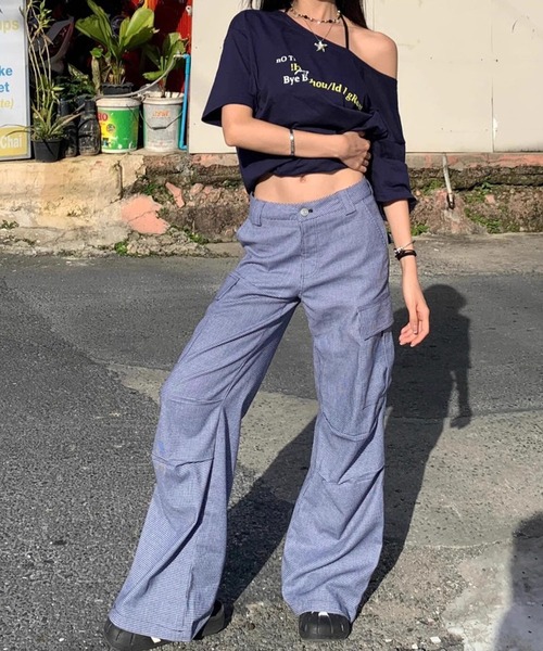 meJane（ミージェーン）の「オフショルライク ルーズシルエット ロゴＴシャツ（Tシャツ/カットソー・レディース・ネイビー/グレー/ホワイト・FREE）」の11枚目の写真