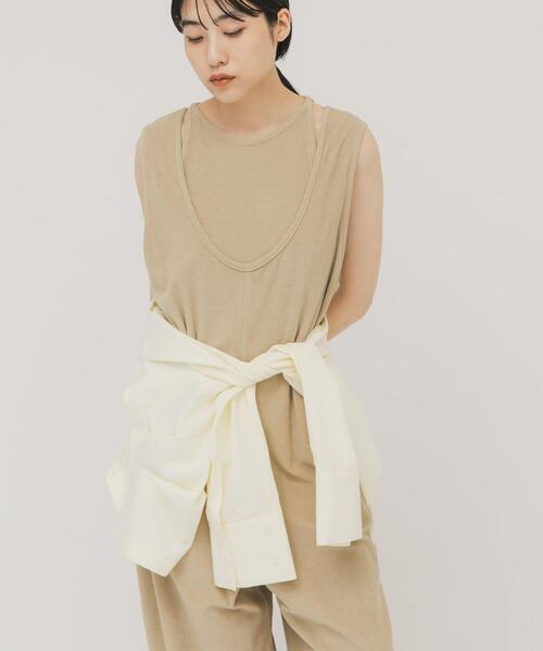 KBF（ケイビーエフ）の「タンクトップSETオールインワン（その他パンツ・レディース・ネイビー/ベージュ・36/38）」の3枚目の写真