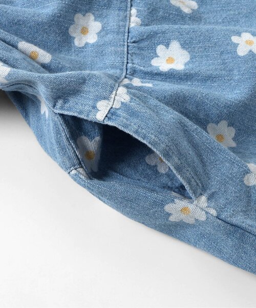 apres les cours(アプレレクール)の「【リンク】総柄シャーリングティアードジャンスカ(ジャンパースカート・キッズ・ブラック/サックスブルー・80/90/100/110/120/130/140)」の11枚目の写真