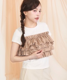 ティアードフリルドッキングTシャツ