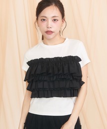ティアードフリルドッキングTシャツ