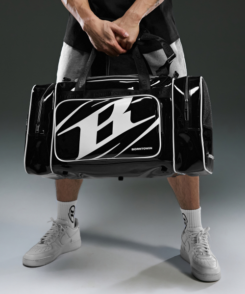 BORN TO WIN（ボーントゥウィン）の「SYMBOL LOGO ENAMEL DUFFLE BAG [BLACK]（ボストンバッグ・メンズ・その他・F）」の4枚目の写真