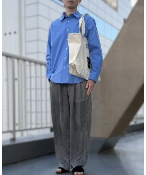 CrawLey edge(クローリーエッジ)の「【CrawLey edge/ クローリーエッジ】 Cotton Stripe Regular Shirt/ コットン ストライプ レギュラー シャツ(シャツ/ブラウス・メンズ・ブルー・LARGE/MEDIUM)」の1枚目の写真