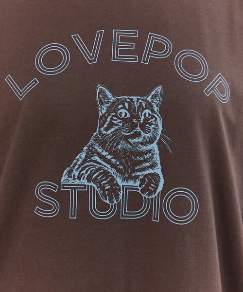 PUBLUX(パブリュクス)の「PUBLUX/パブリュクス <機能性素材>LOVEPOP キャット プリント Tシャツ 限定展開(Tシャツ/カットソー・レディース・ブラウン/ホワイト/グレー・MEDIUM/LARGE/SMALL)」の18枚目の写真