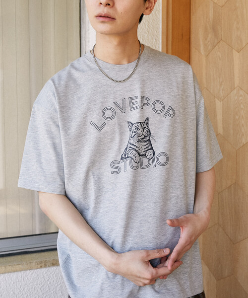 PUBLUX(パブリュクス)の「PUBLUX/パブリュクス <機能性素材>LOVEPOP キャット プリント Tシャツ 限定展開(Tシャツ/カットソー・レディース・ブラウン/ホワイト/グレー・MEDIUM/LARGE/SMALL)」の21枚目の写真