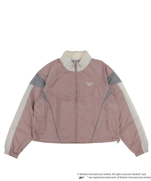 Reebok/ナイロンジャケット アイボリー 新品 新色追加【10%OFF】【Reebok/リーボック】 別注スモールベクター刺繍裾