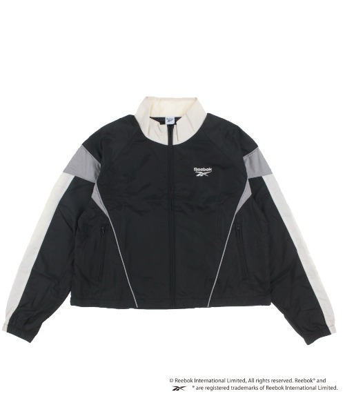 Reebok（リーボック）の「【別注】リーボック  REEBOK WIND   JACKET 限定コラボ（ナイロンジャケット・レディース・アイボリー/チャコールグレー/ピンク・L/M）」の3枚目の写真