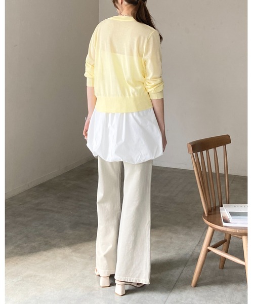 She's Closet(シーズクローゼット)の「カップ付き 2WAY バルーン キャミソール チュニック ミニワンピース(チュニック・レディース・ブラック/ホワイト×ブラック/ホワイト/チャコールグレー・FREE)」の8枚目の写真