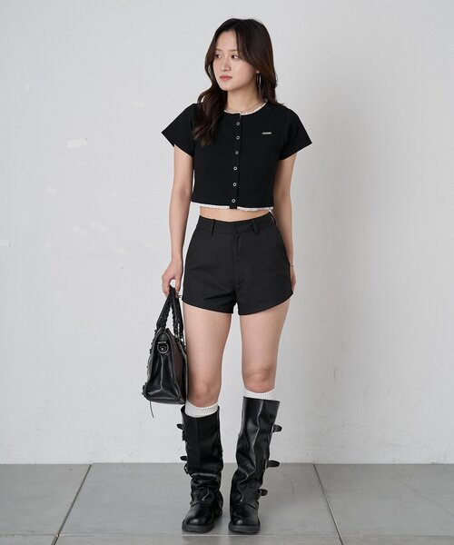 mline（エムライン）の「【着回し万能】[mline]レースポイントカーデ（Tシャツ/カットソー・レディース・グレー/ブルー/ネイビー/ピンク/ブラック・FREE）」の11枚目の写真