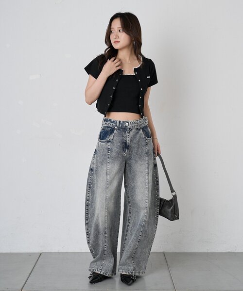 mline（エムライン）の「【着回し万能】[mline]レースポイントカーデ（Tシャツ/カットソー・レディース・グレー/ブルー/ネイビー/ピンク/ブラック・FREE）」の14枚目の写真