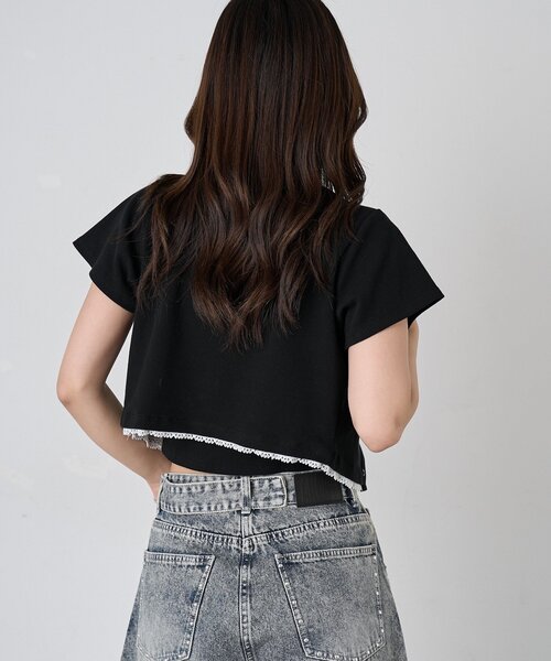 mline（エムライン）の「【着回し万能】[mline]レースポイントカーデ（Tシャツ/カットソー・レディース・グレー/ブルー/ネイビー/ピンク/ブラック・FREE）」の15枚目の写真