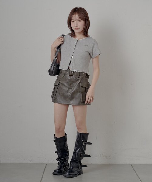 mline（エムライン）の「【着回し万能】[mline]レースポイントカーデ（Tシャツ/カットソー・レディース・グレー/ブルー/ネイビー/ピンク/ブラック・FREE）」の22枚目の写真