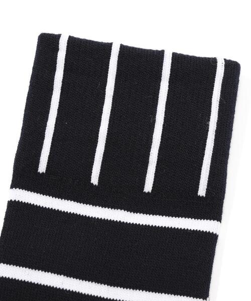 PEARLY GATES（パーリーゲイツ）の「【PEARLY GATES】ＭＩＸボーダーミドルＳＯＸ（ソックス/靴下・メンズ・ホワイト系その他/ダークインディゴブルー・FREE）」の3枚目の写真