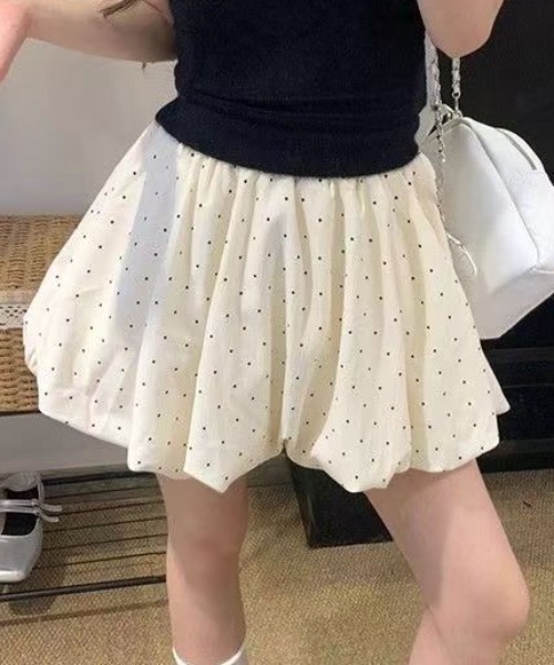 Teem Store(チームストア)の「ドット柄バルーンミニスカート(スカート・レディース・ブラック・M/S)」の22枚目の写真