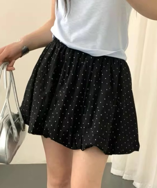 Teem Store(チームストア)の「ドット柄バルーンミニスカート(スカート・レディース・ブラック・M/S)」の11枚目の写真