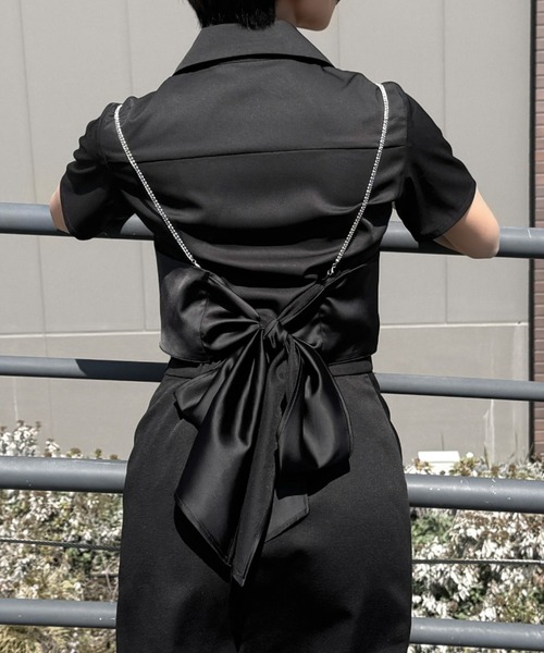 LVEU.(ラブユ.)の「【LVEU.】チェーンビスチェ / トップス ビスチェ キャミソール チェーン ブラック ZOZOTOWN限定(キャミソール・レディース・ブラック・FREE)」の1枚目の写真
