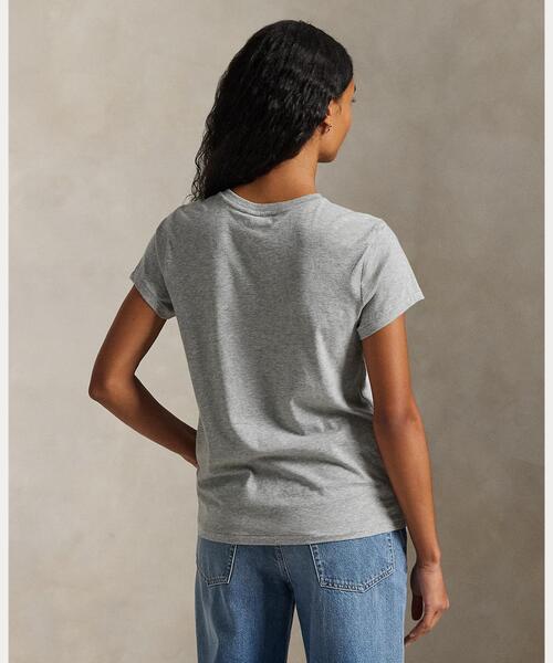 POLO RALPH LAUREN(ポロ ラルフ ローレン)の「クラシック フィット コットン ジャージー クルーネック Tシャツ(Tシャツ/カットソー・レディース・グレー系・M/S/XS/XL/L)」の4枚目の写真