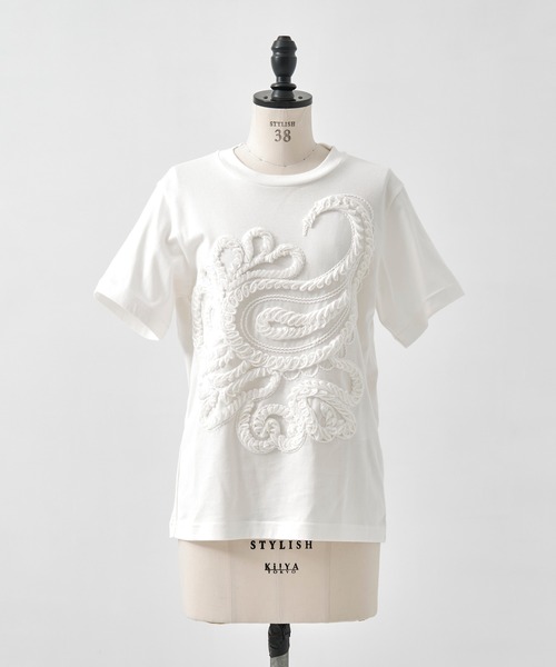 TAAKK(ターク)の「【TAAKK/ターク】T-Shirt/Tシャツ/ウォッシャブル(Tシャツ/カットソー・レディース・ホワイト・0)」の1枚目の写真