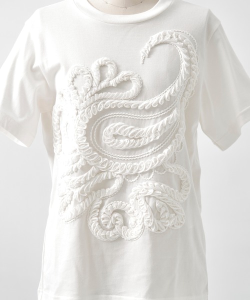 TAAKK(ターク)の「【TAAKK/ターク】T-Shirt/Tシャツ/ウォッシャブル(Tシャツ/カットソー・レディース・ホワイト・0)」の4枚目の写真