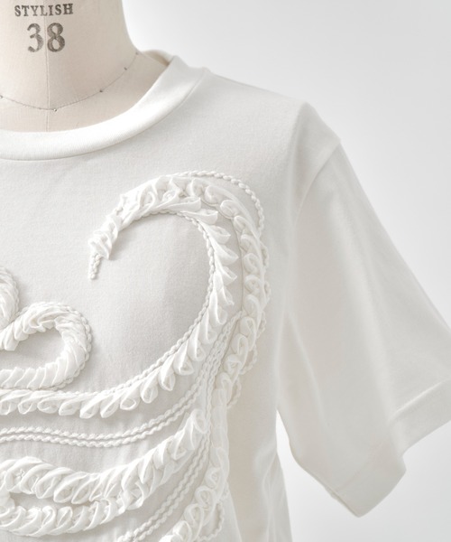 TAAKK(ターク)の「【TAAKK/ターク】T-Shirt/Tシャツ/ウォッシャブル(Tシャツ/カットソー・レディース・ホワイト・0)」の5枚目の写真